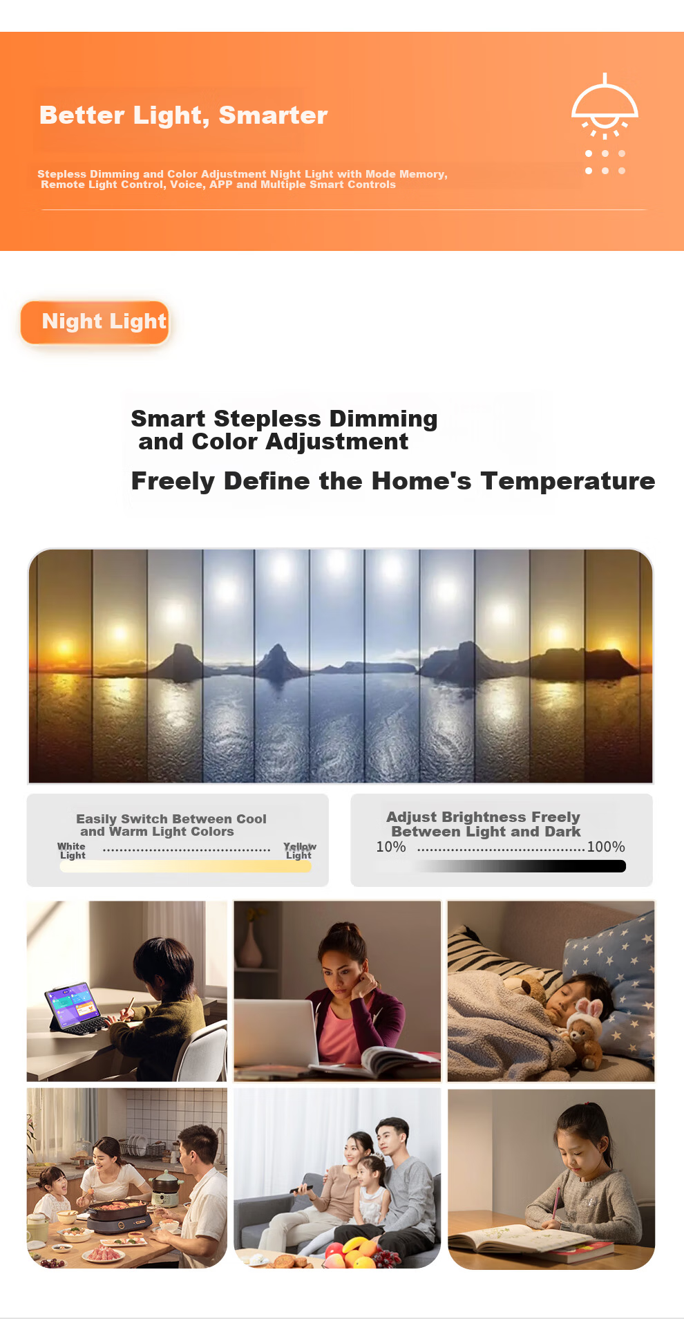 NVC LED Ceiling Light Ultra-thin Large Screen Full Spectrum Smart Quick-install Comfortable Square 48W for Living Room 14