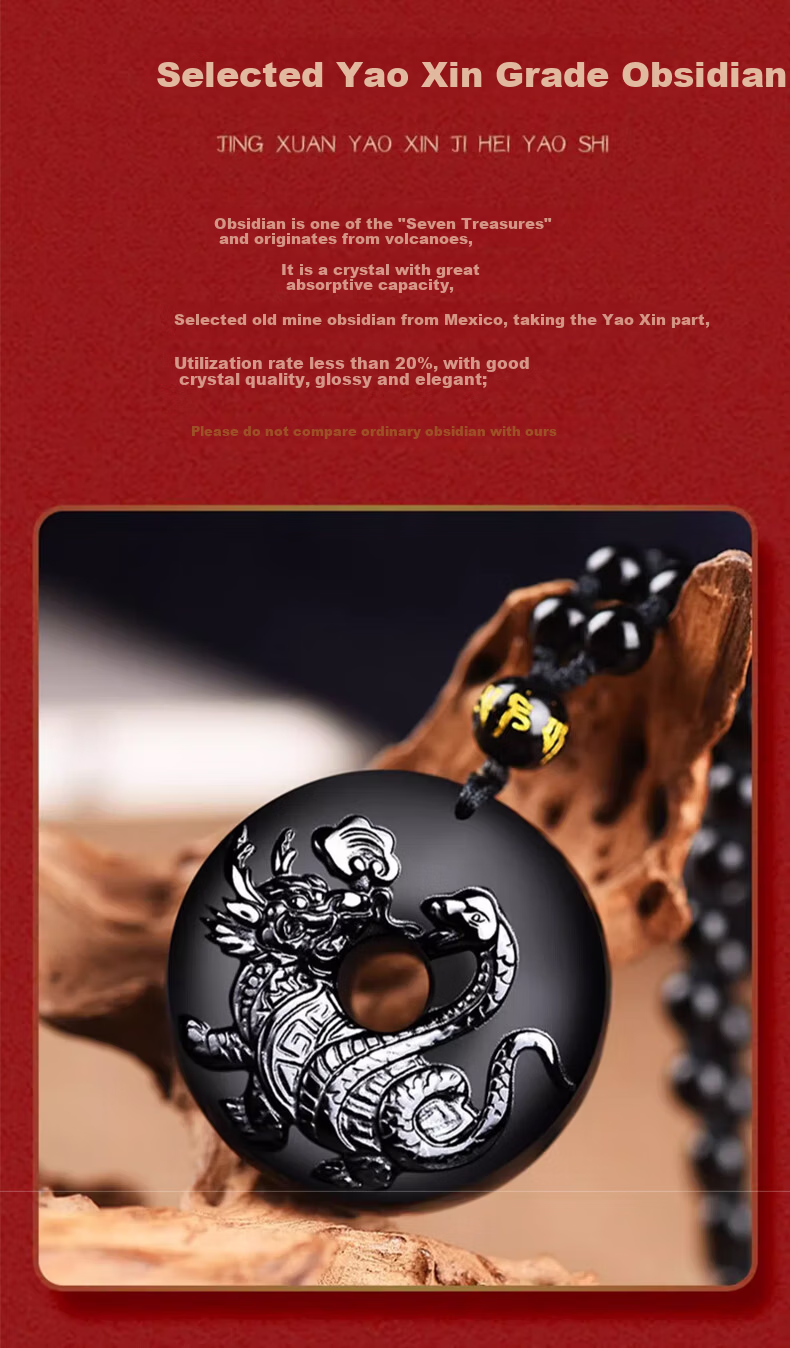Li Juming Five Elements Water Deficiency Black Obsidian Xuanwu Pendant Northern Water God Snake Turtle Water Element Keychain Pendant Shui Ze Jie Gua 2