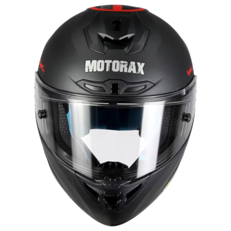 MOTORAX R50S Motorcycle Helmet Unisex All-Season Breathable 3C Certified Riding Full-Face Helmet with Large Rear Wing Genius L