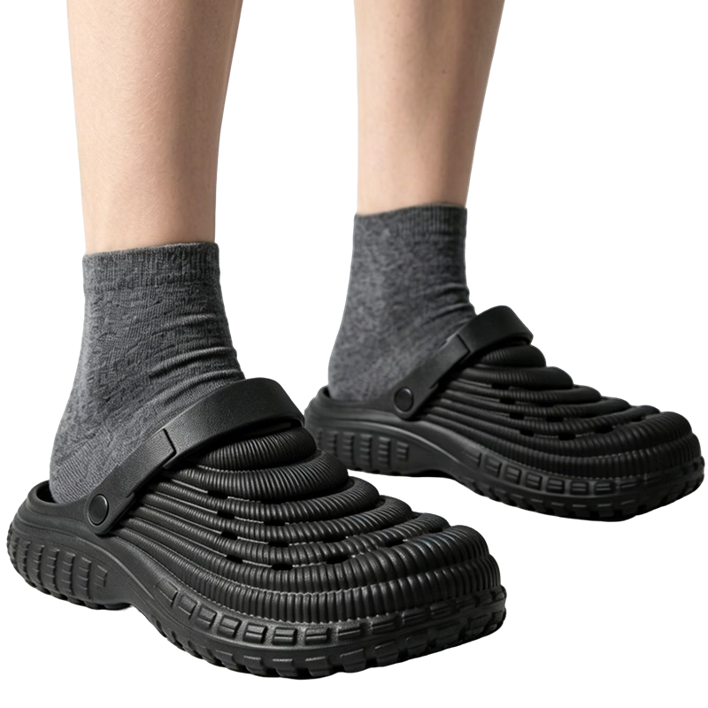 Limi Unisex Ventilated Slip-On Non-Slip Outdoor Sandals Black