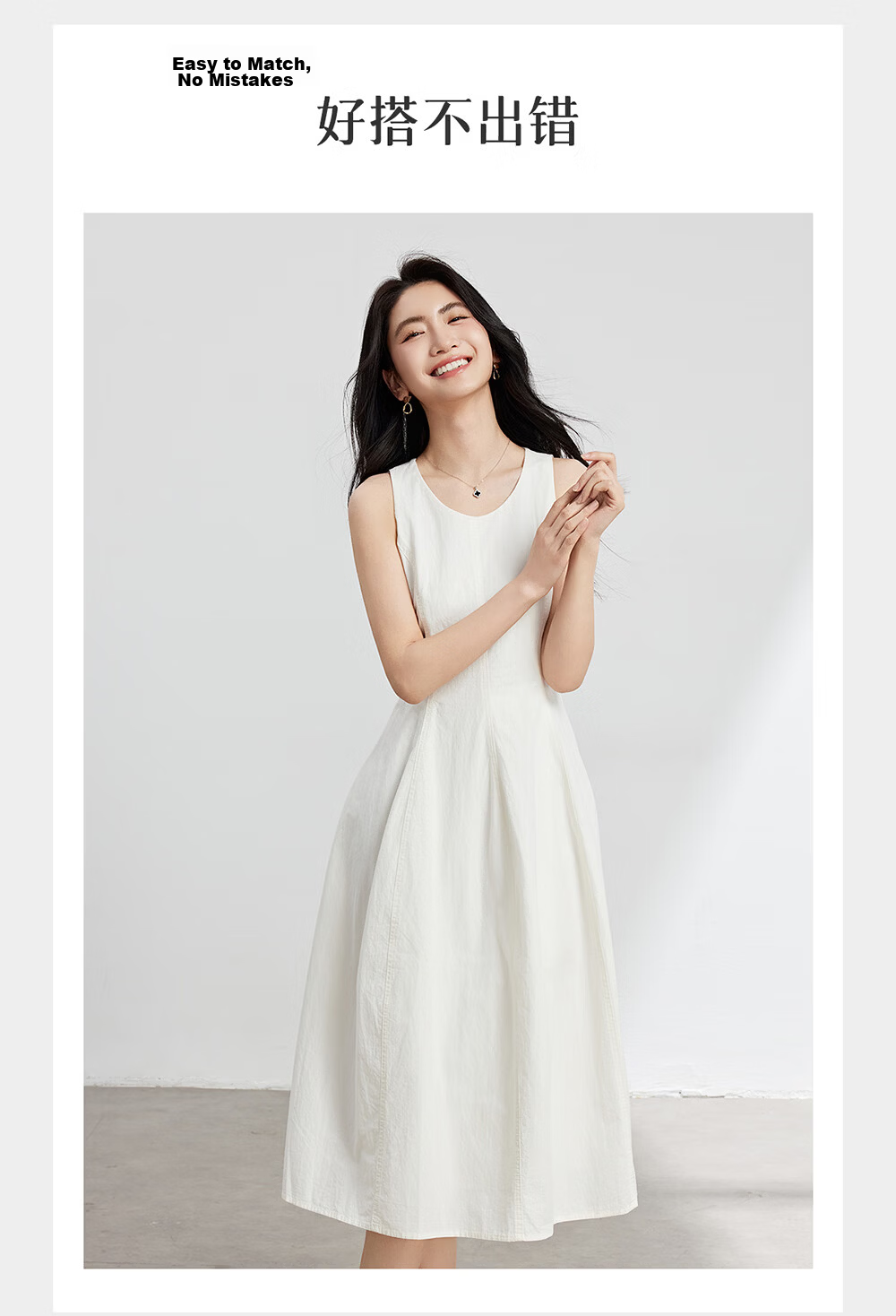 Miss Bird Women's High-End Summer Sleeveless Waist Slimming Office Fitted Tank Dress 3