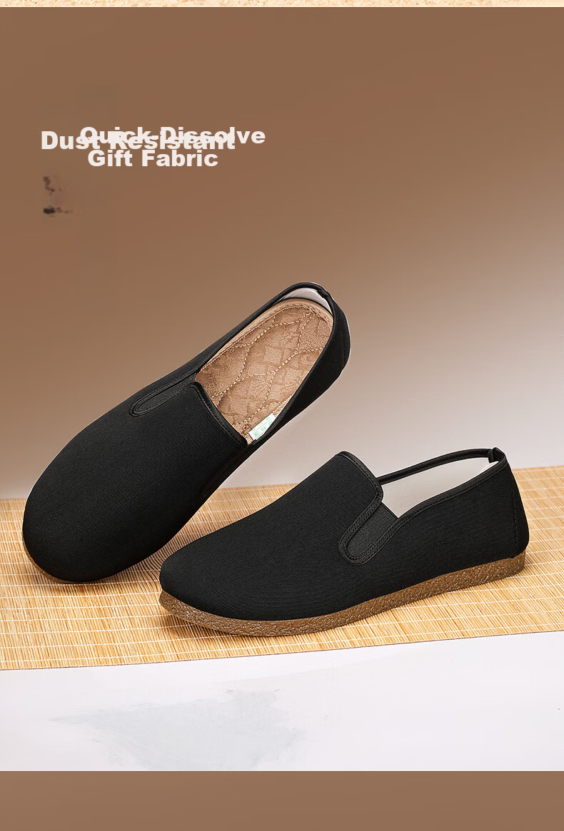 Taiheyuan Old Beijing Cloth Shoes Men Spring New Genuine Cow Tendon Non-Slip Slip-On Breathable Bamboo Fiber Odor-Resistant Cloth Shoes 23