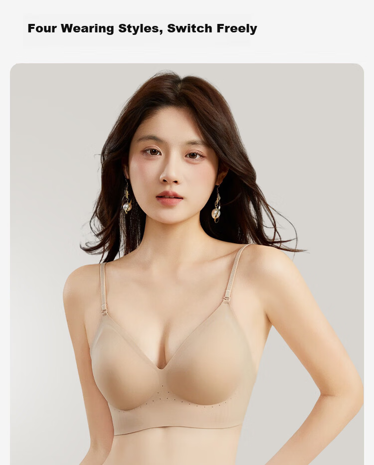 Seven-Color Seamless Halter Neck Backless Push-Up Anti-Sagging Anti-Spread Side Support One-Piece Sexy Bra for Women 4
