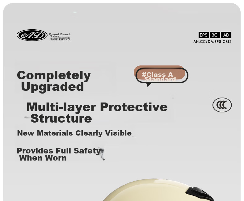AD New National Standard Class A 3C Certified Electric Vehicle Helmet Unisex Summer Sun Protection Electric Bike Safety Helmet Women's Four-Season Universal Riding Half Helmet Motorcycle Helmet 895 Co 21