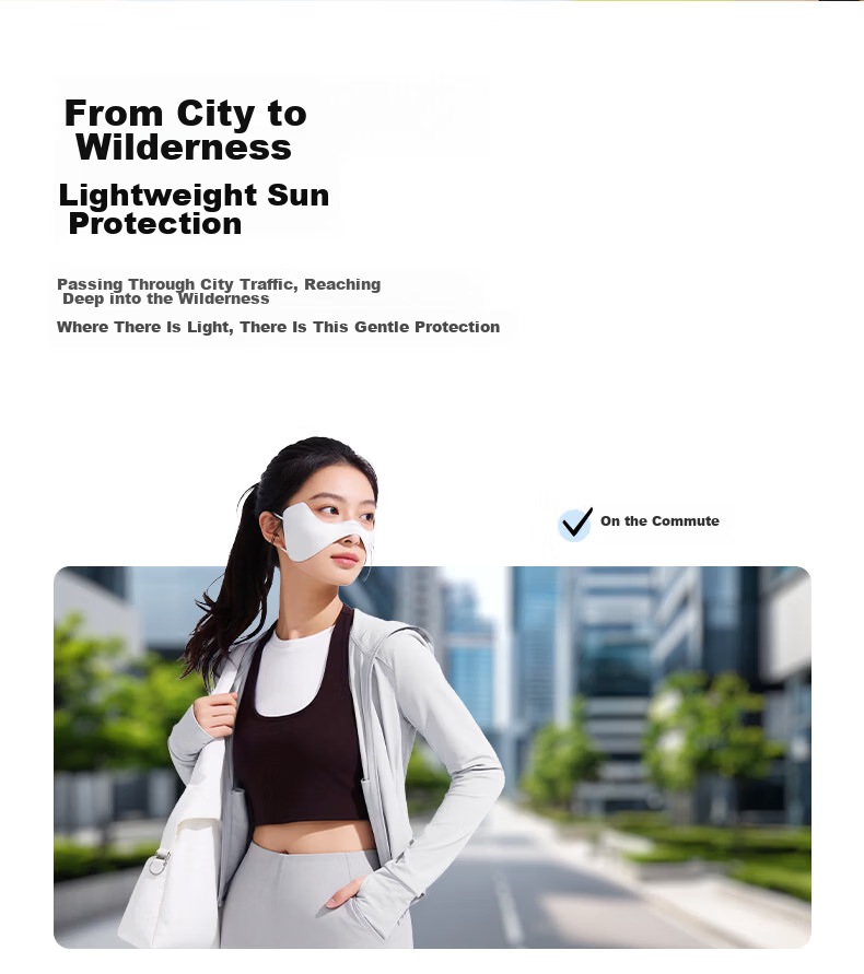GOLOVEJOY High-Quality 100% Mulberry Silk Sunscreen Face Mask for Running and Golf, Breathable Eye Corner Protection 13