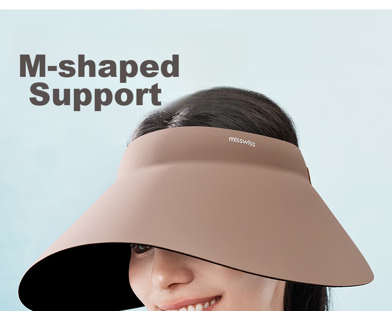 MissWiss QI Wei Style Sun Protection Hat UV Protection Sunshade Hat Open Top Sun Hat Coconut Brown 5