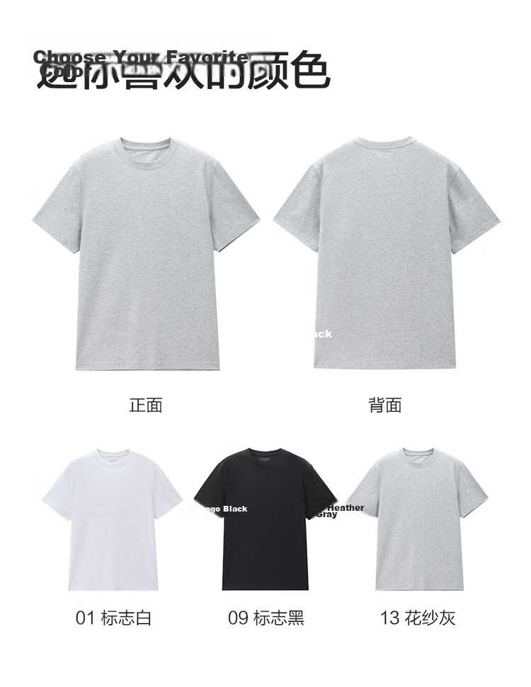 Giordano Korean Style Men's Short Sleeve T-Shirt 2026 Summer Solid Color Crew Neck Casual Top 01026528 21