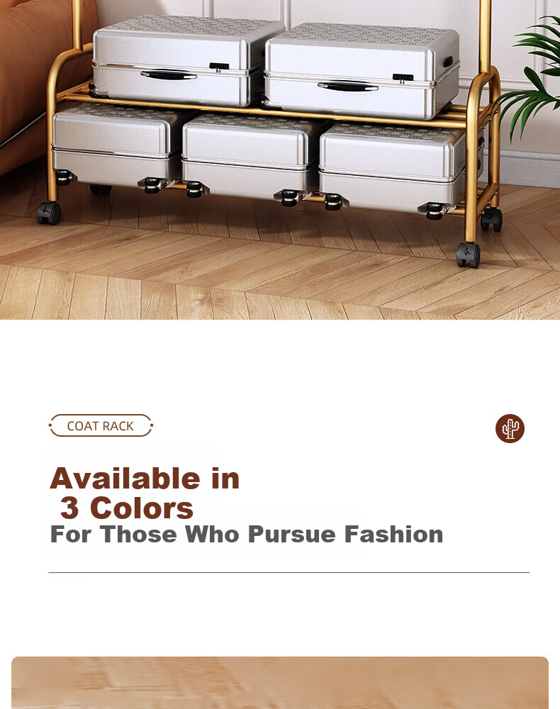 Muhan Yue Floor-Standing Clothes Drying Rack Mobile Home Bedroom Balcony Garment Rack Indoor Simple Rod Coat Hanger 10