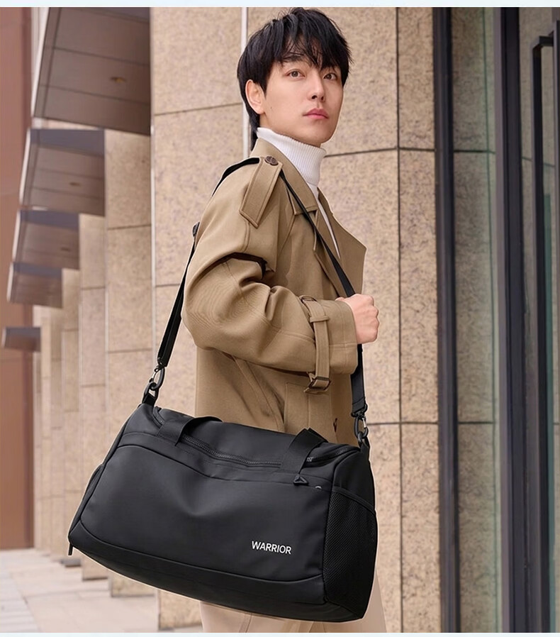 Warrior Travel Bag Unisex Handheld Sports Gym Bag Large Capacity Lightweight Short Trip Storage Crossbody Luggage Swimming Bag 12