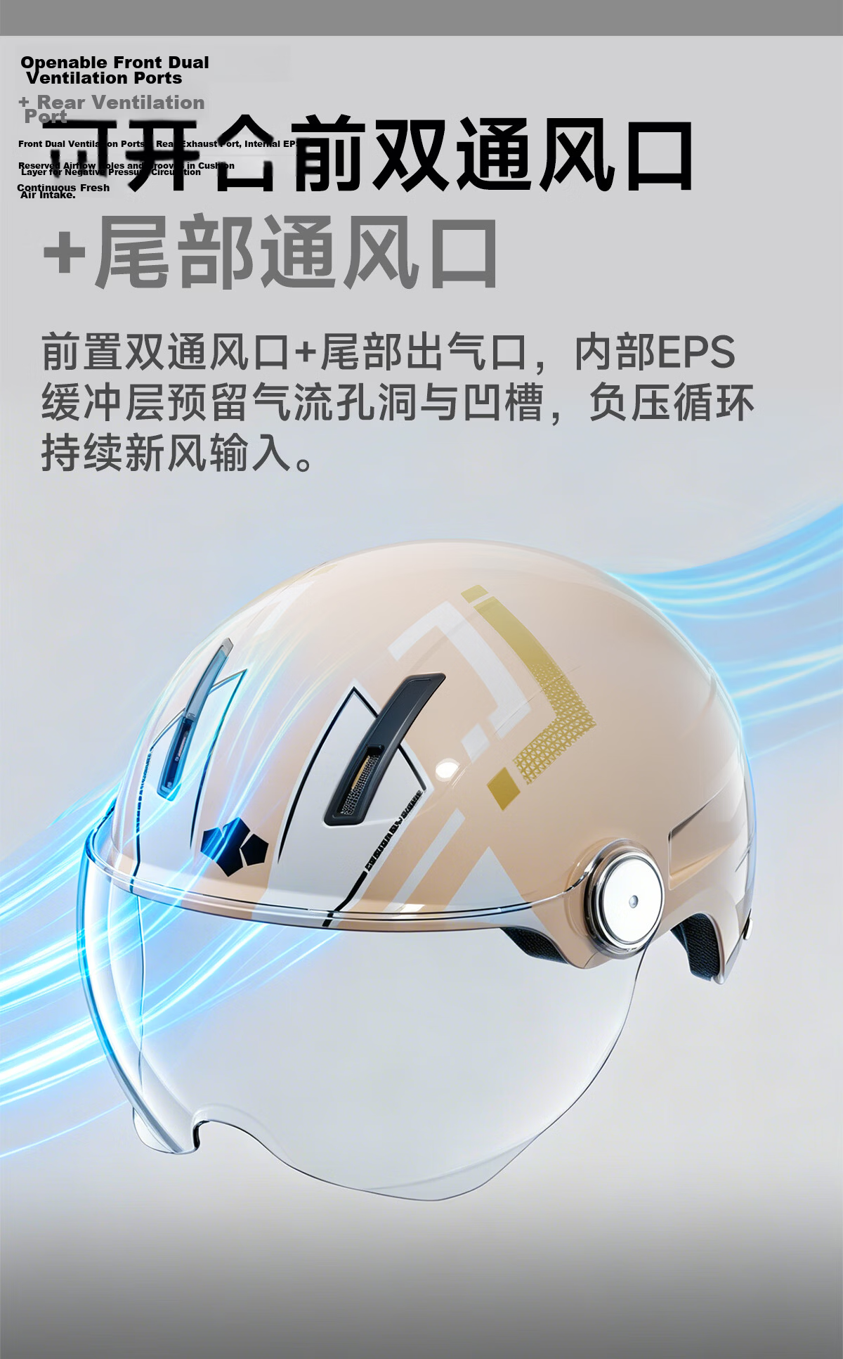 TWOBEE 3C Certified Helmet Electric Scooter Electric Bike Unisex Four-Season Safety Helmet Windproof Half Helmet Gray 16