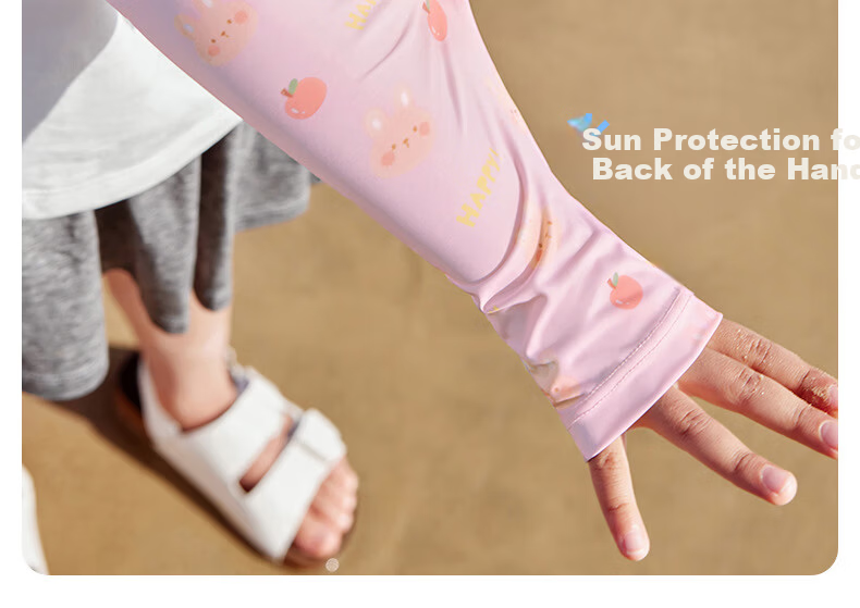 Niduoxiong Kids Ice Silk Sleeves UPF50+ Sun Protection Baby Arm Sleeves Boys Girls UV Protection Breathable Cooling Sleeves 17