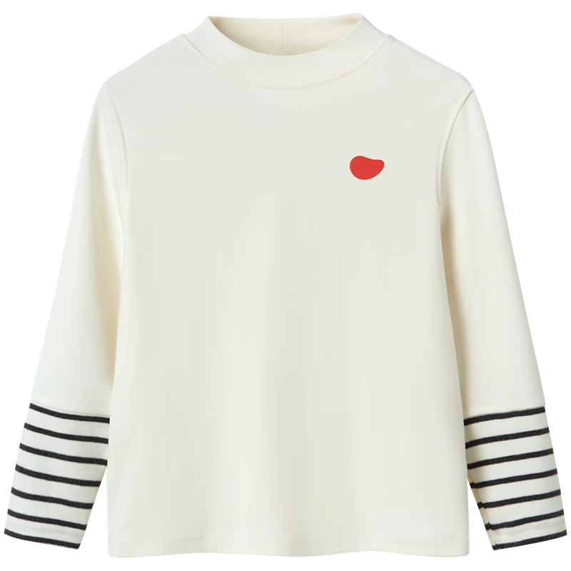 Xiaofanshupotatokids Children's Underwear, Striped Girls' Undershirt, Autumn And Winter Boys' Thermal Top, Autumn Undershirt