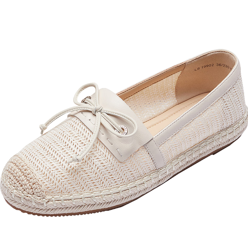 Laird Island Evening Breeze Round Toe Casual Flat Fisherman Shoes for Women 19902 Cream White OWF 38