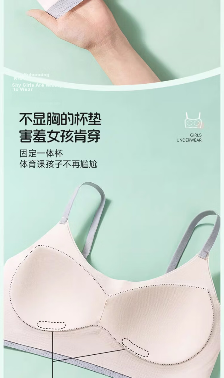 GUJIN 3-Pack Girls' Bras Stage 2 Development Lightweight Sports Wire-Free Seamless Teen Underwear for Middle and High School Students 8