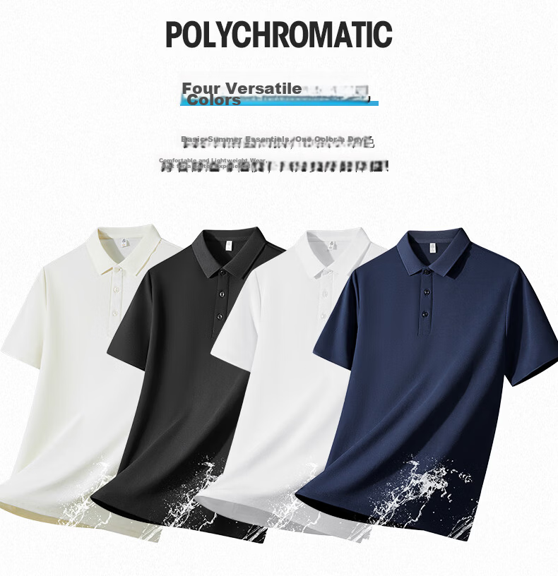 Baleno S&K Men's Short Sleeve Polo Shirt Casual Summer Loose Breathable Business Commuter T-Shirt 6