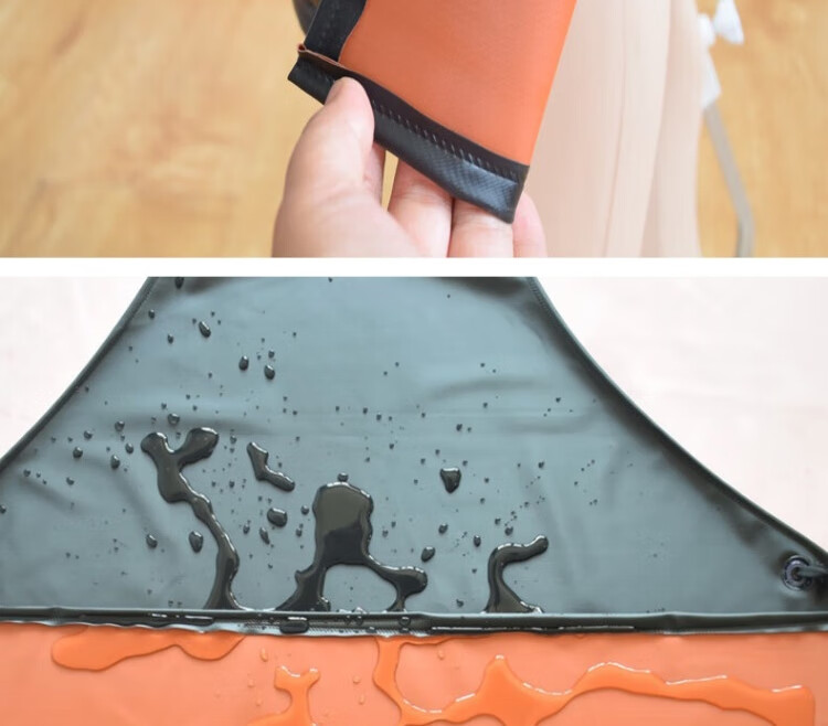 Gongtai Waterproof and Oil-proof Aquatic Apron Acid and Alkali Resistant Extra Large Thickened PU Apron Waistcoat Black 120*125cm One Size 13