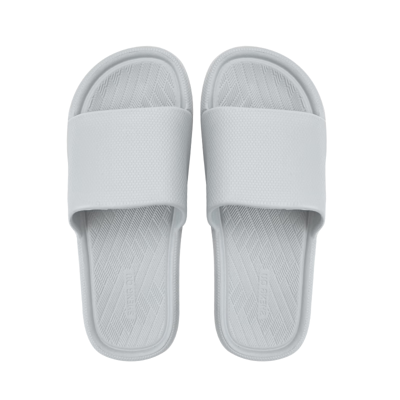 Limi Men's Bathroom Non-Slip Thin Sole Slippers Couple Home Casual Sandals Odor-Resistant Light Gray