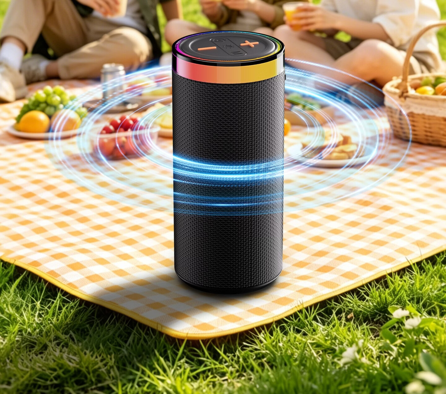HP Bluetooth Speaker Desktop Audio High Power Wireless Outdoor Portable Mini Speaker Long Battery Life Black 8