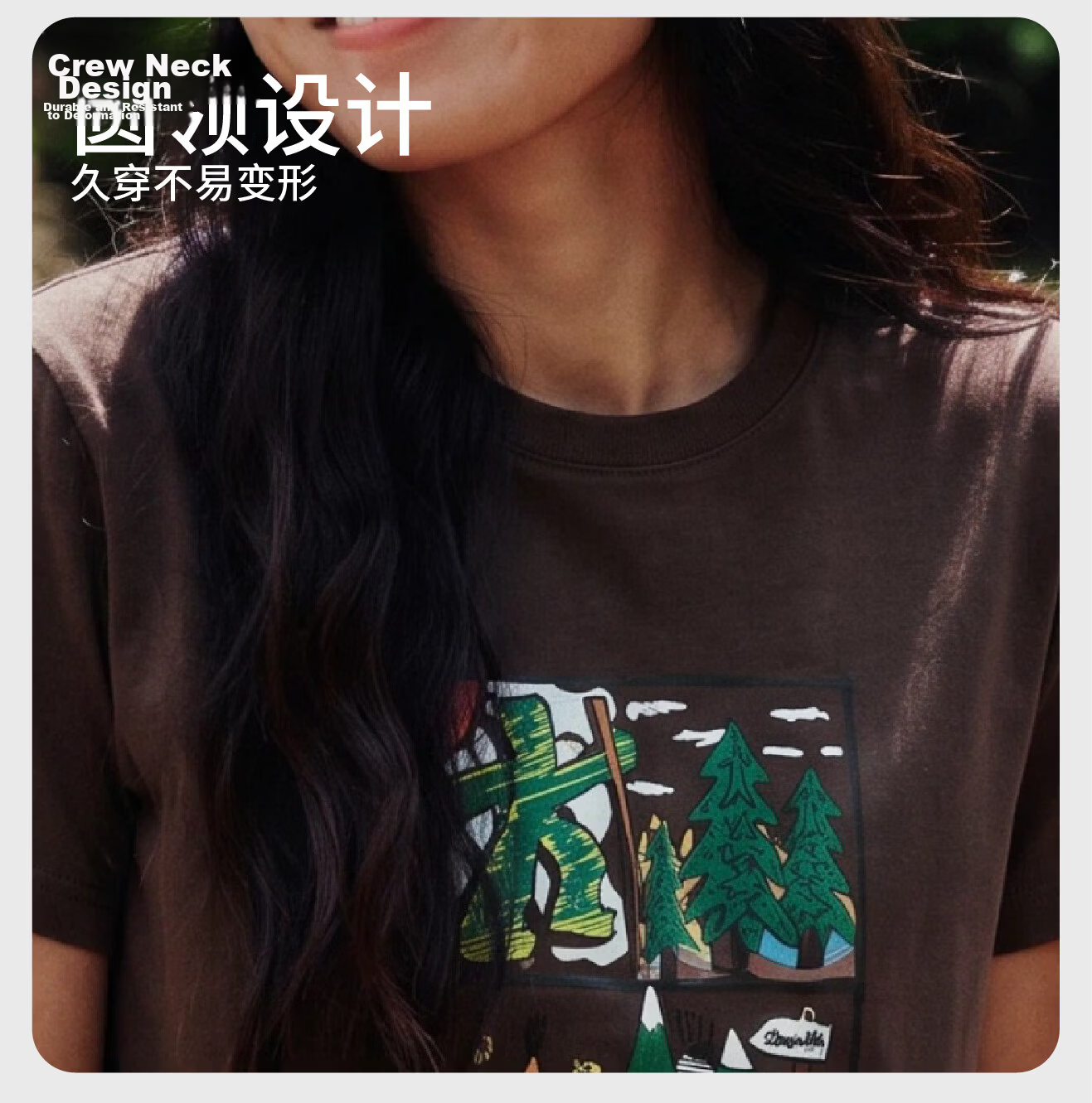 Naturehike Outdoor Hiking Quick-Dry Printed T-Shirt for Women, Round Neck Sports Tee, Women's and Kids' Matching Set 4