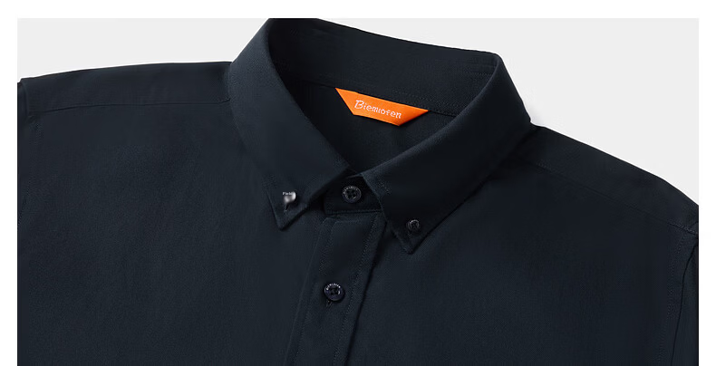 Biyinlefen [Oxford Fabric] 2026 Spring New Men's Casual Commuter Office Shirt Dry and Easy-Care Long Sleeve Shirt 6