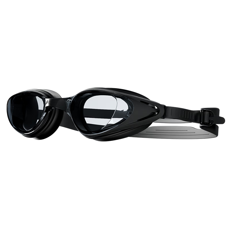 Li-Ning Myopia Swimming Goggles for Men And Women, High Definition Anti-Fog Swim Glasses, Adult And Children's Swim Cap Set, 55-808 Black Myopia 300 Degrees