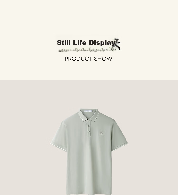 HLA Heilan Home Men's Short Sleeve Polo Shirt 26 Year of the Horse Cool Moisture-Wicking Summer Tee 14