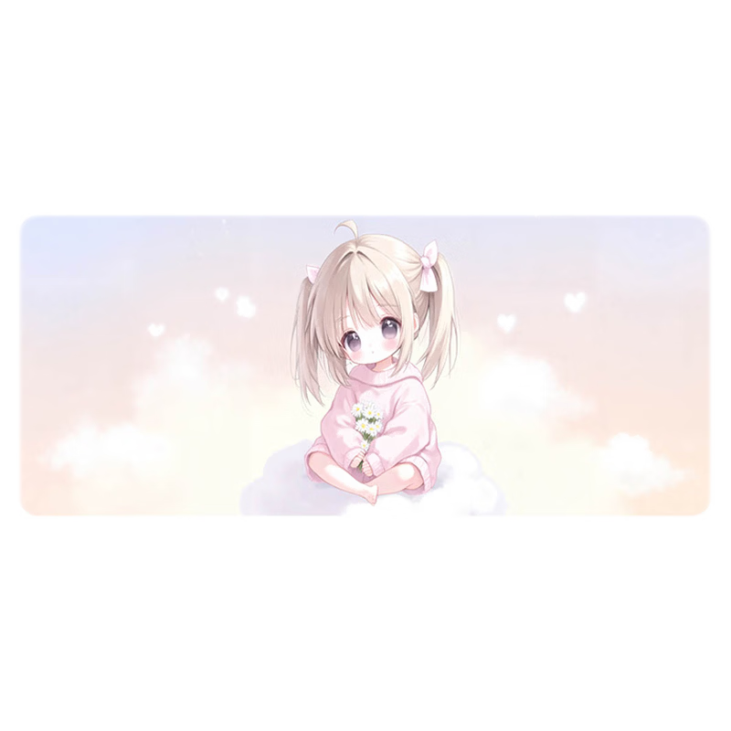 Juyingfeng Large Mouse Pad Cute Healing Clear Cartoon Office Dorm Bedroom Laptop Mouse Keyboard Pad Lock Edge Desk Mat 800x300x2mm Yun Xiaoduo
