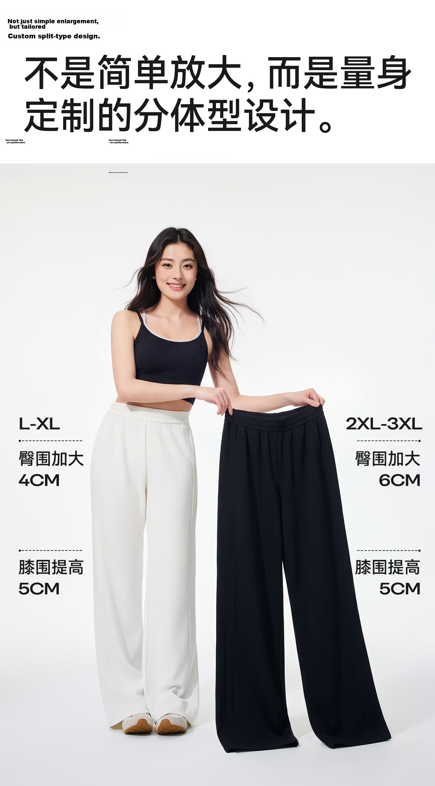 Guniangjia Straight-Leg Casual Wide-Leg Pants White Women's Spring Summer Soft Thin Plus Size Loose Trousers 19