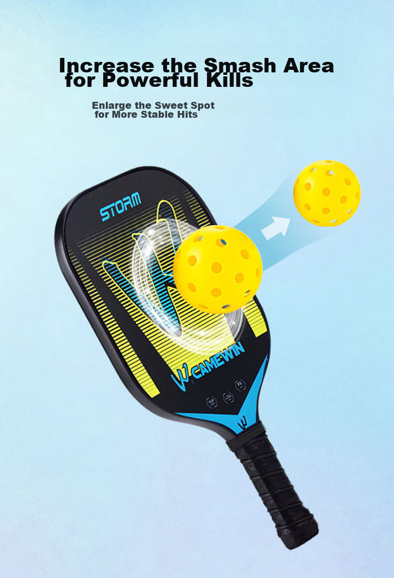 CAMEWIN Pickleball Paddle Set, Fiberglass Entry-Level Paddle, Parent-Child Interaction, Couples Partner, Double Paddle 6