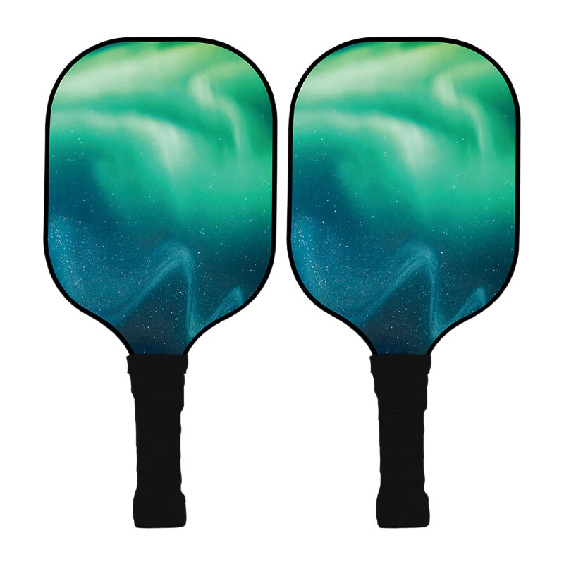 JD Jingzao Pickleball Paddle High Elastic Durable Portable Set Aurora Black Includes 4 Professional Pickleballs and 1 Paddle Bag
