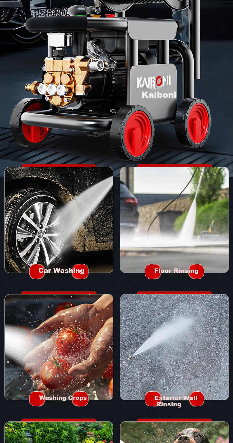 KAIBONI High Pressure Washer 220V High Power Car Wash Pump for Home and Commercial Use Farm and Garden Cleaning 5