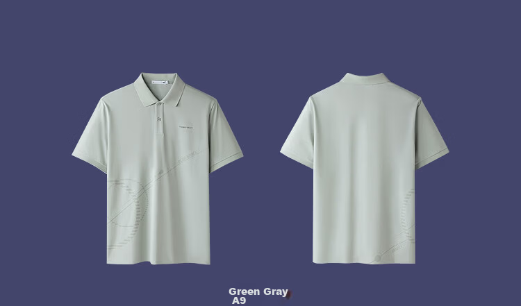 HLAHLA Short Sleeve Polo Shirt 26 Three-Body Collaboration Series Cooling Moisture-Wicking Men's Summer Short Sleeve 9