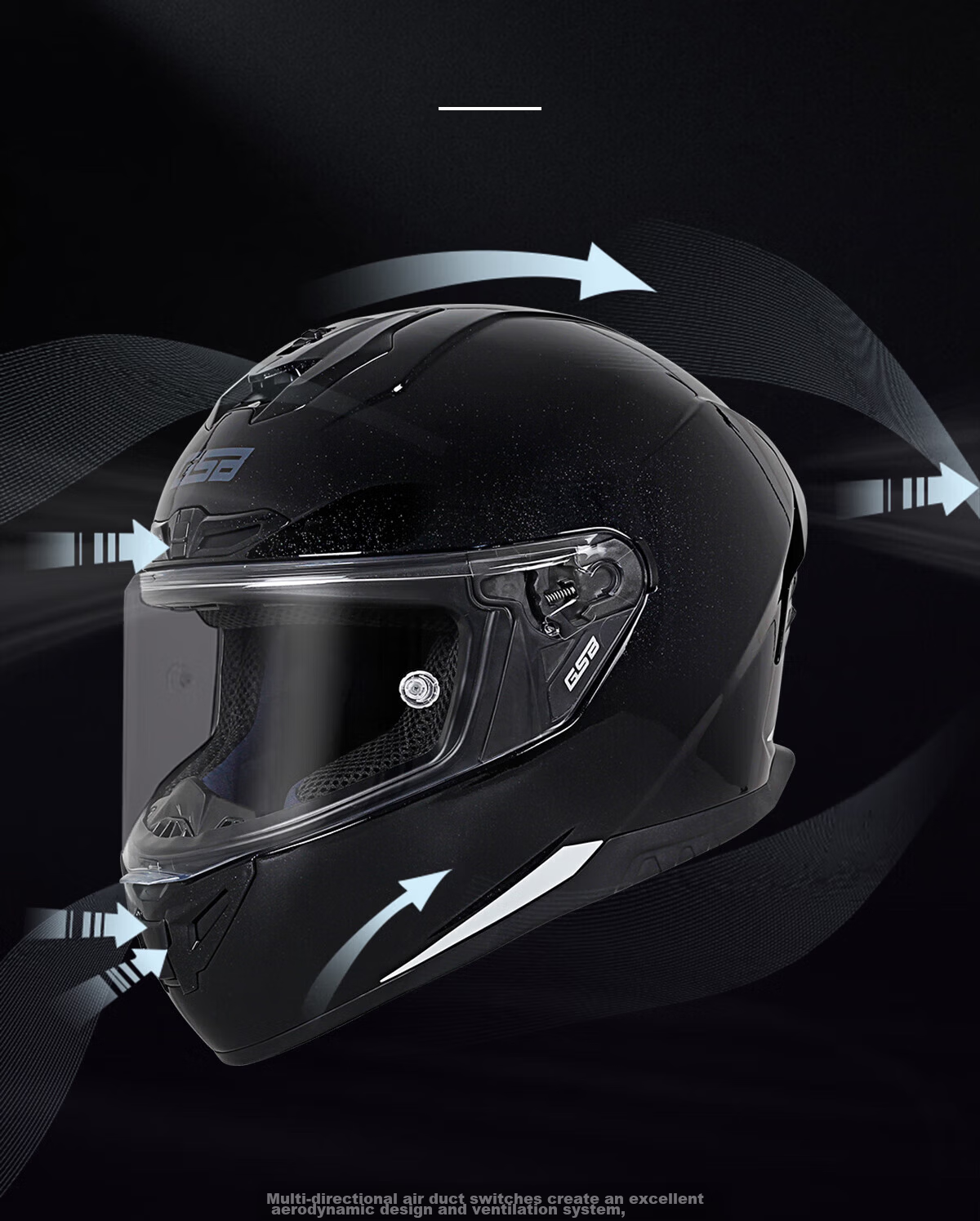 GSB Motorcycle Full Face Helmet 3C Certified All-Season Unisex G361 7