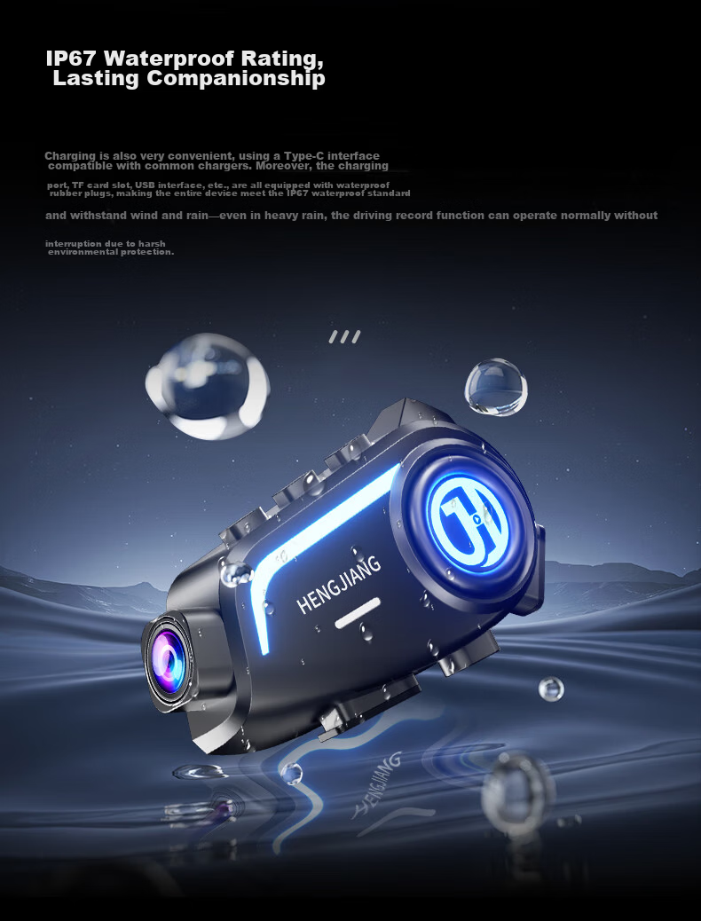 Hengjiang S1 Helmet Bluetooth Camera Integrated Device Music Navigation Waterproof Noise-Cancelling Dash Cam Ultra-Long Battery Life 10