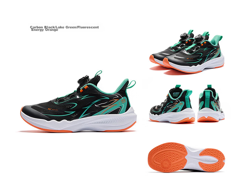 361° Gazelle 4.0 Kids Jump Rope Shoes 25 Autumn Youth Professional Training Elastic Sports Shoes Unisex Fitness Test Shoes Green Size 37 30