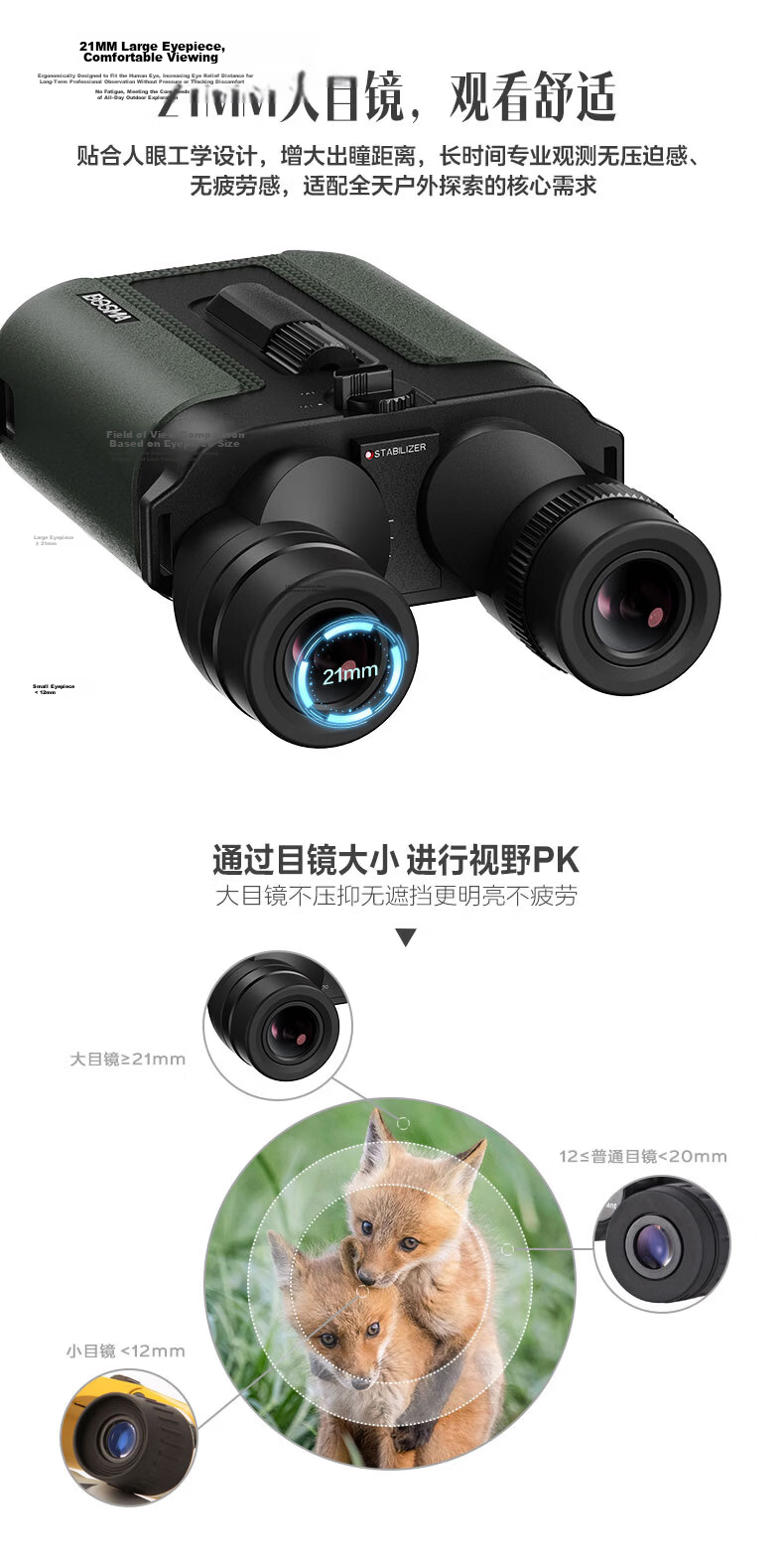 BOSMA Xuanwu 15X42 Binoculars Anti-Shake Stabilizer High-Power HD ED Birdwatching 19