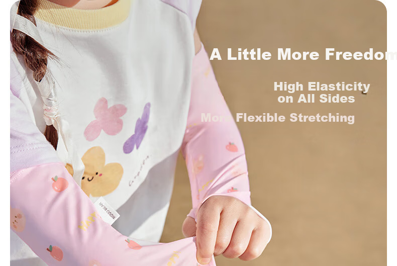 Niduoxiong Kids Ice Silk Sleeves UPF50+ Sun Protection Baby Arm Sleeves Boys Girls UV Protection Breathable Cooling Sleeves 16