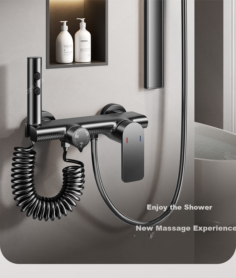 IVORPO [Germany] Shower Set Complete Integrated Automatic Descaling Bathroom Hot and Cold Pressurized Shower Head 2
