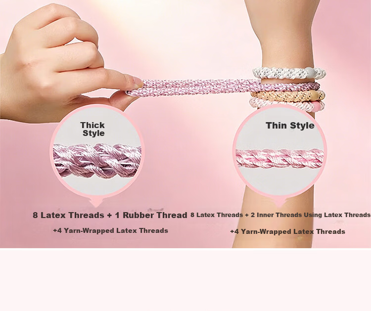 Beauty Note High Elastic Hair Tie for Women, Hair Band, No Hair Damage, Rubber Band, Student Hair Accessory for High Ponytail and Bun 6