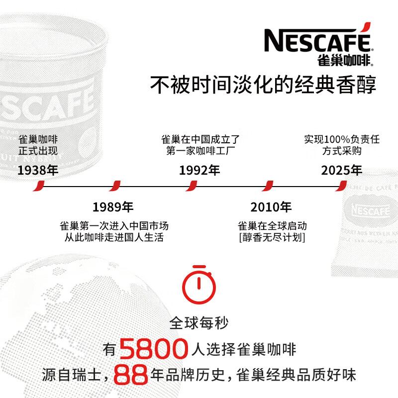 雀巢（Nestle）醇品速溶美式黑咖啡粉500g/袋 袋醇 不添加蔗糖低卡低脂运动健身