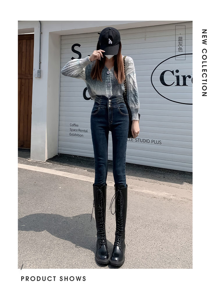 Jeanswest Women's High-Waist Jeans 2026 Spring Summer Simple Commuting Slim Fit Versatile Wide-Leg Straight Pants White S 19