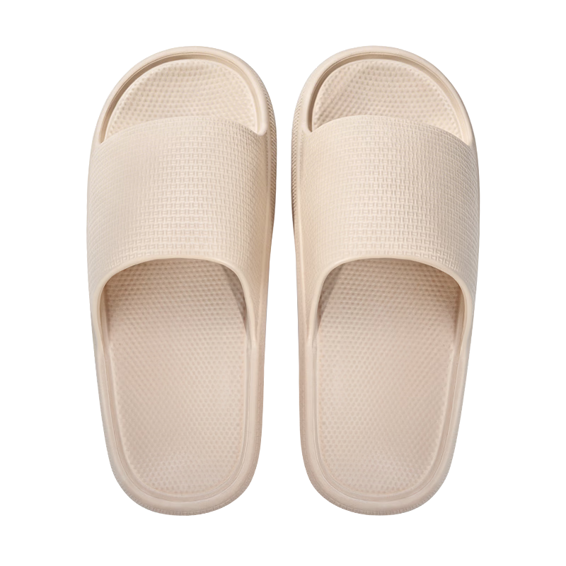 Limi Men's Bathroom Non-Slip Slippers Thick Sole Couple Home Sandals Odor-Resistant Wearable Khaki