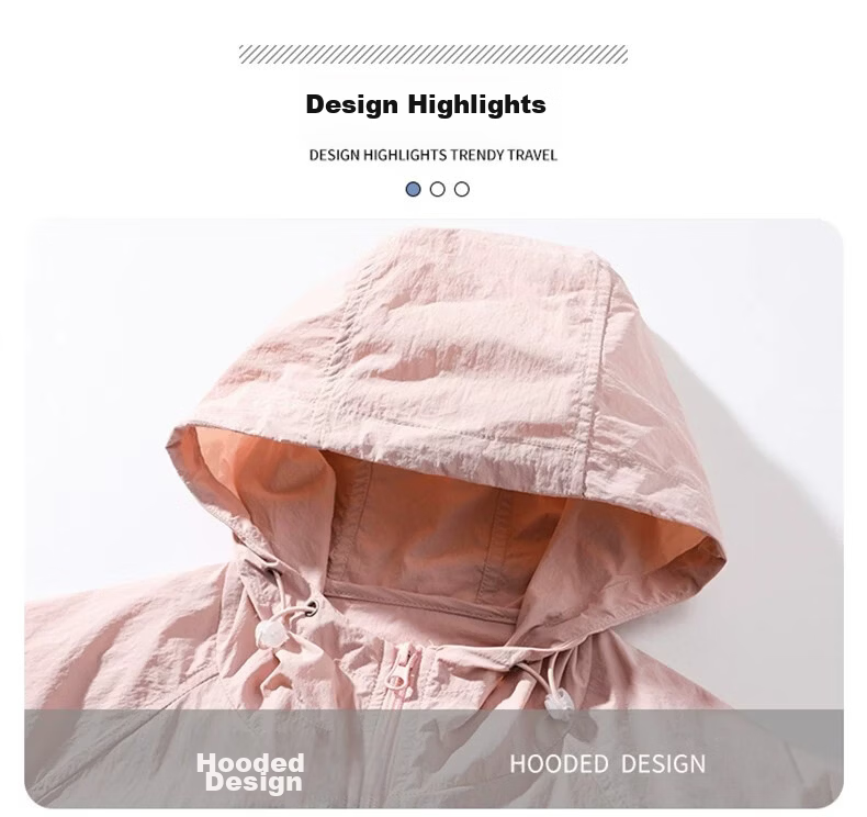 ROMON Men's Ice Silk UV Protection Hooded Sun Protection Jacket Lightweight Summer Skin Jacket 4