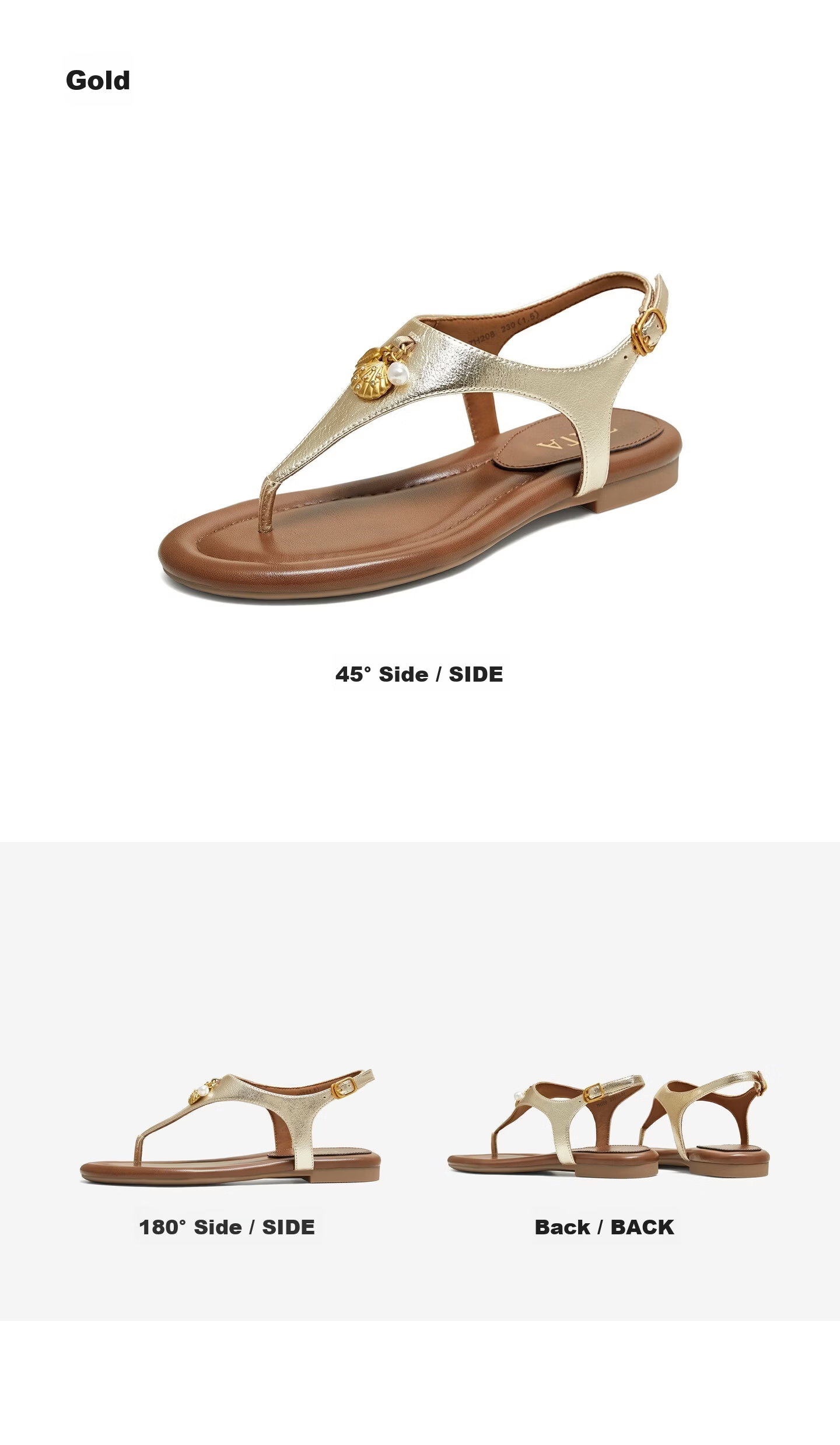 TATA Women's Summer New Vacation Flip-Flop Casual Sandals 7H208BL6 Off-White Size 36 11