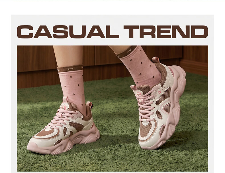 ERKE Women's Casual Shoes Thick Sole Dad Sneakers Soft Comfortable Sports Shoes Versatile Simple Women's Casual Sneakers | Manwu 5