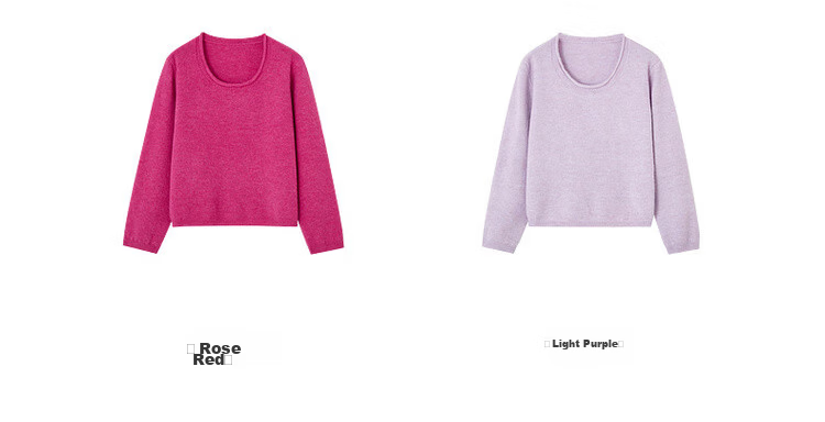 MT Commuter Essential Autumn Simple Style Wool Blend Knit Sweater Women's Top 14