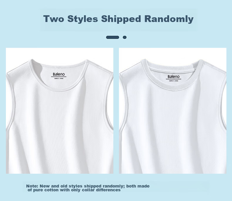 Baleno Men's Cotton Vest Summer Breathable Basic Sports Fitness Sweat-Absorbing Basketball Loose Casual Tank Top 3