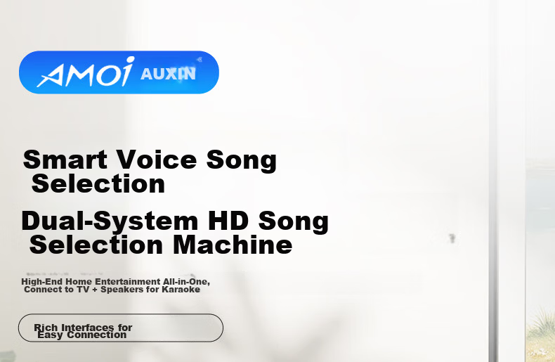 Amoi All-in-One Karaoke Machine Smart Voice Dual System Home KTV Singing Machine Touch Screen Song Selector Sound System Set 1