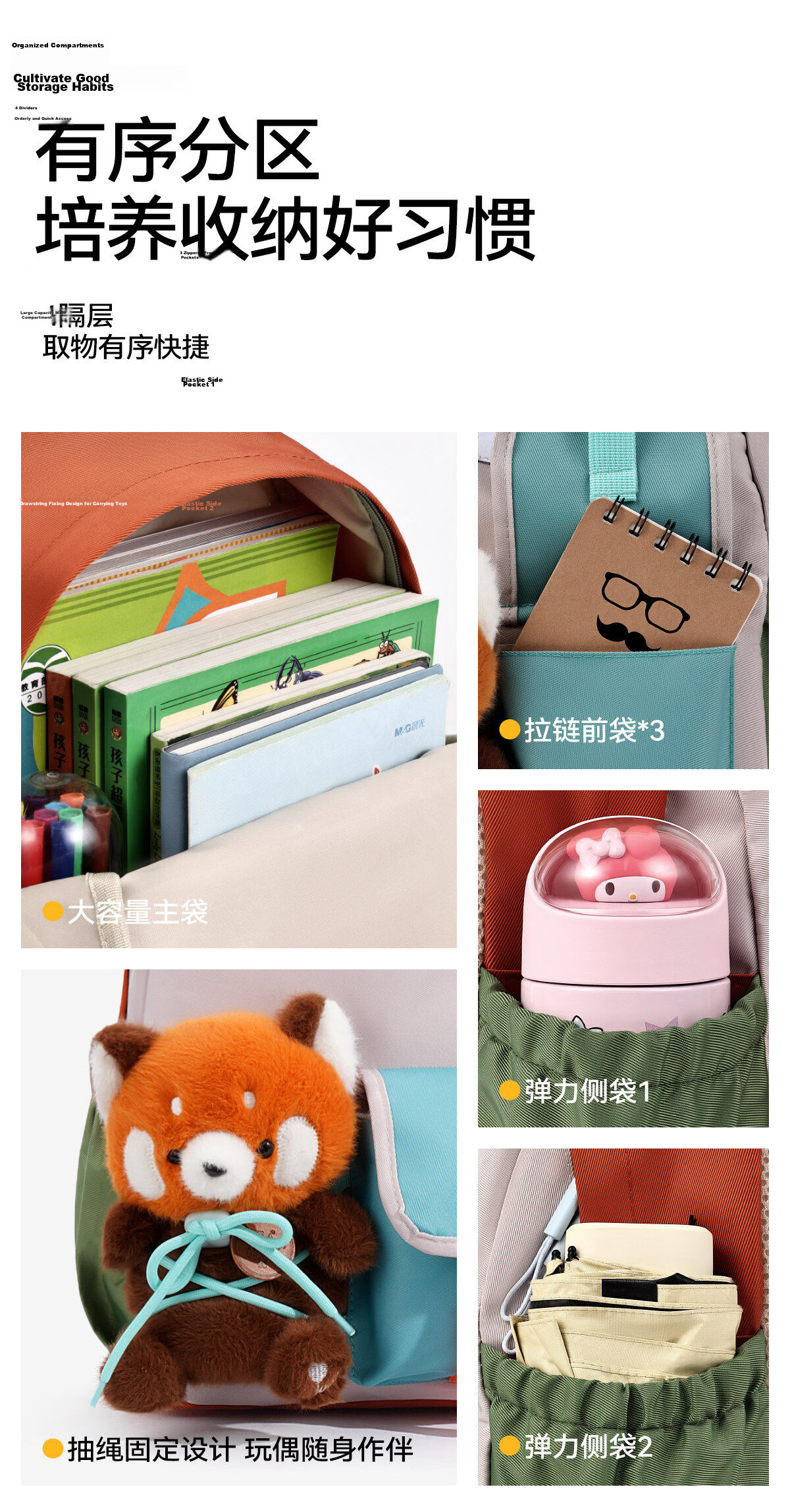 361° Kids Backpack 2026 New Kindergarten School Bag Boys Girls Lightweight Spine Protection Primary School Student Backpack 14