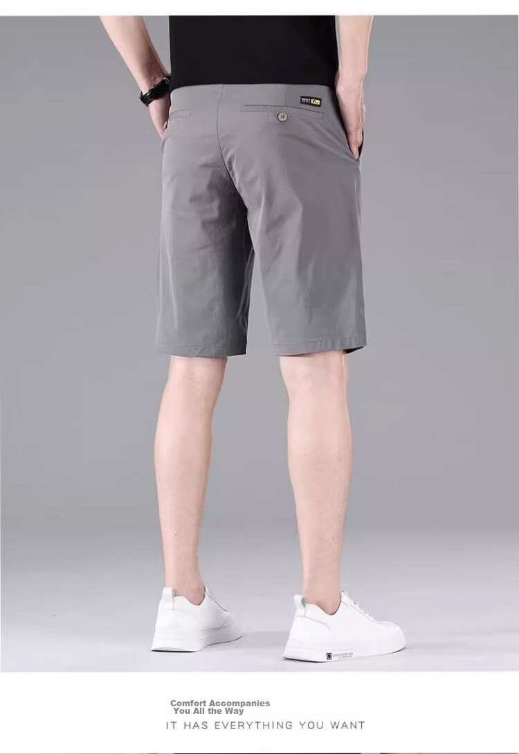 Playboy Ice Silk Men's Five-Point Shorts Summer Thin Breathable Quick-Dry New Business Casual Versatile Mid-Length Pants Trend 18
